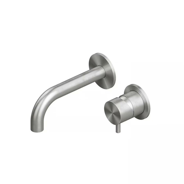 Смеситель для раковины Quadro design Source, сталь брашированная (13 13.00 AS)