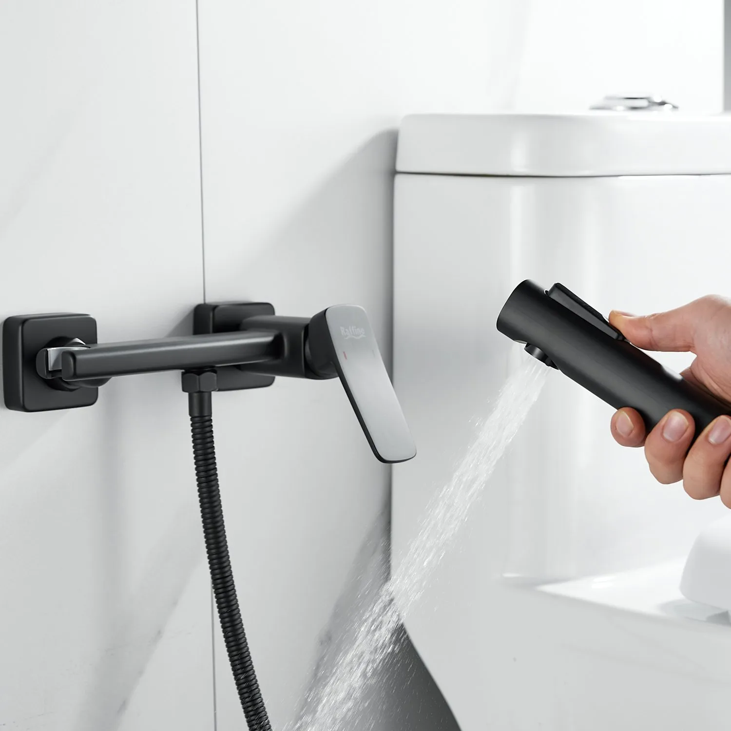 Гигиенический душ со смесителем Raffine F0599H-1, черный