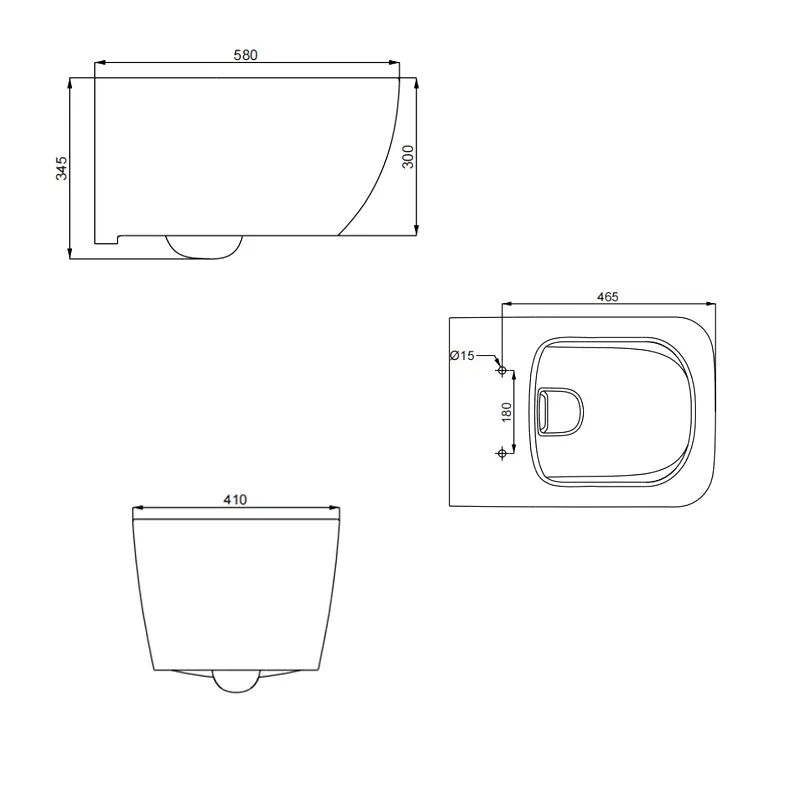 Унитаз подвесной SMARTFLOW VIGENTE безободковый с микролифтом SMF811-WH, белый