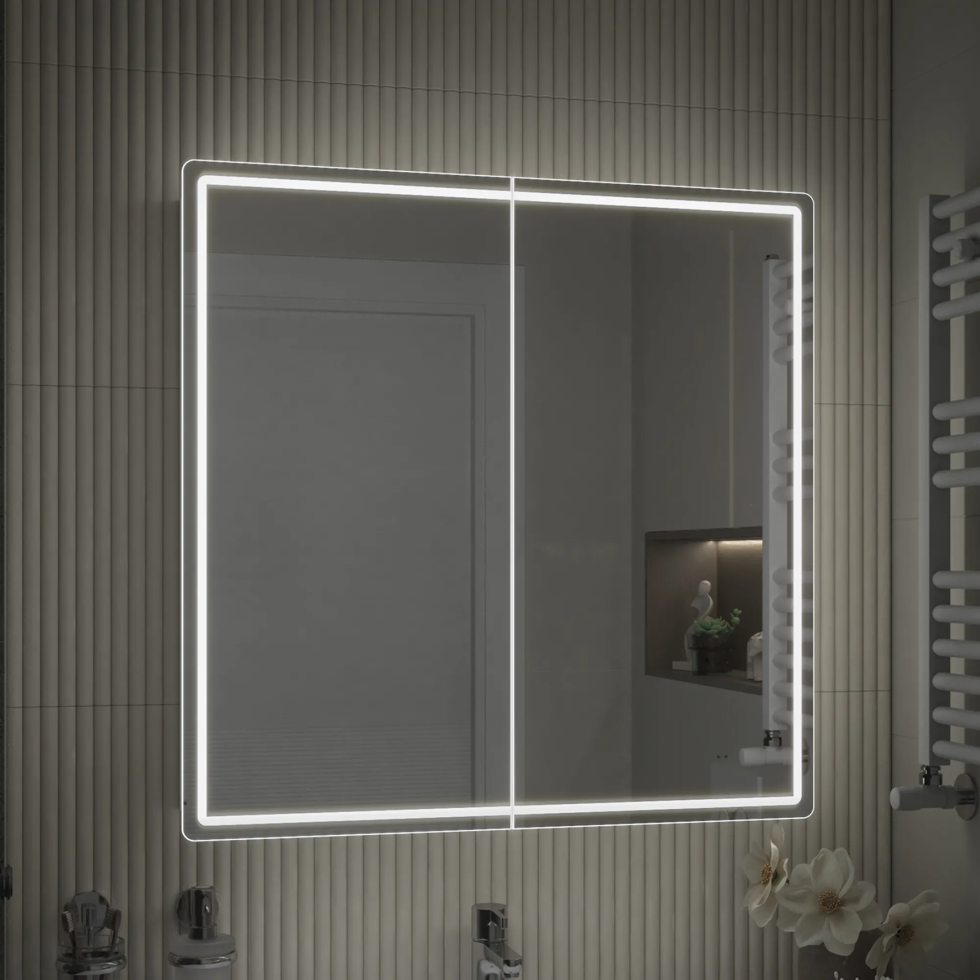 Шкаф VIGO навесной Geometry Comfort 800 с зеркалом (221)