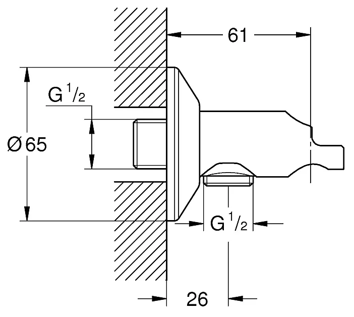 Шланговое подключение Grohe Sena 26333000