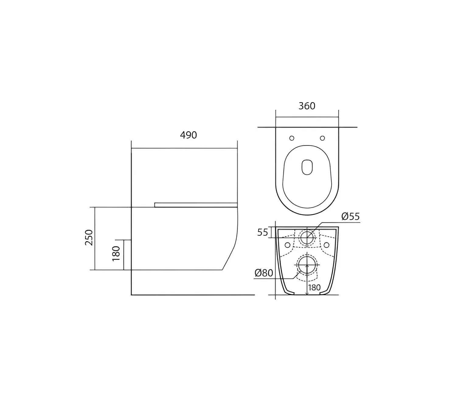 SET AQUATEK ЕВРОПА cmp016 (рама AQUATEK Standard INS-0000012, клавиша KDI-0000016, крепеж KKI-0000002+унитаз ЕВРОПА AQ1106-00 с тонким сиденьем sc)