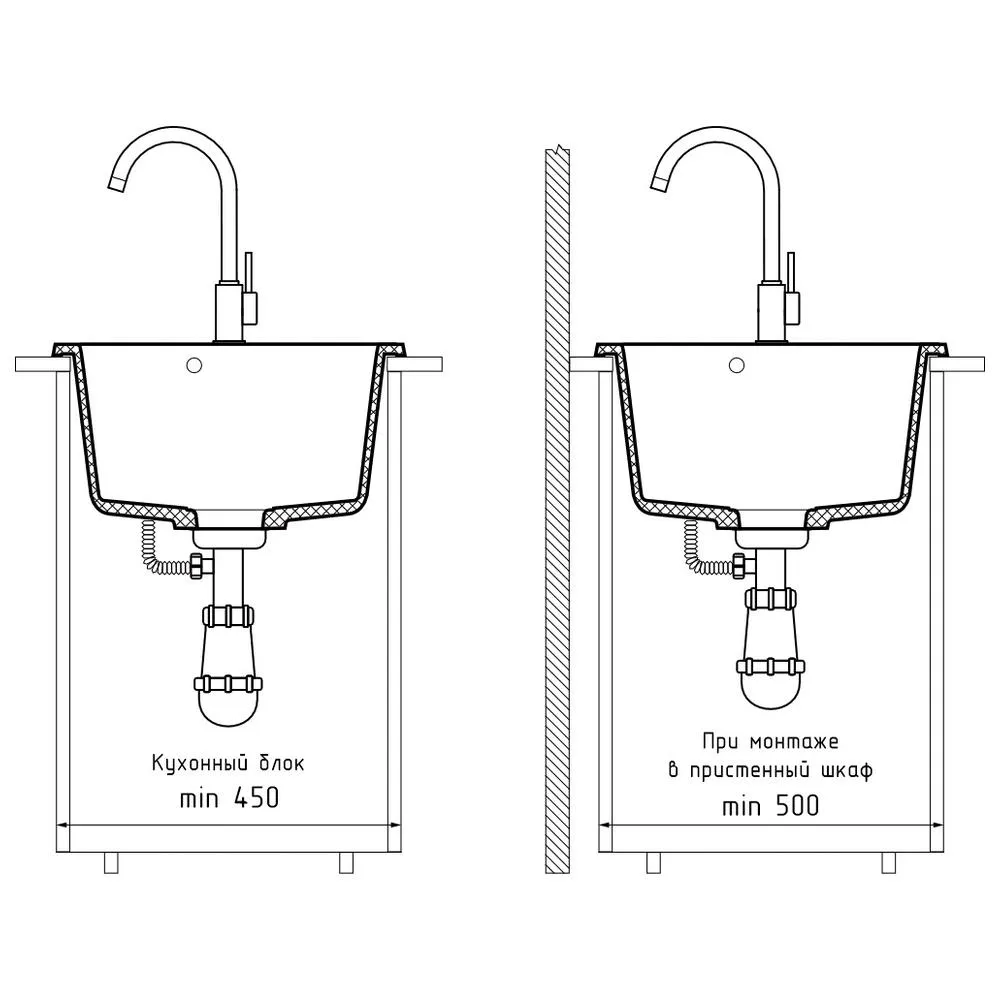 Кухонная мойка GranFest PRACTIK 505, терракот