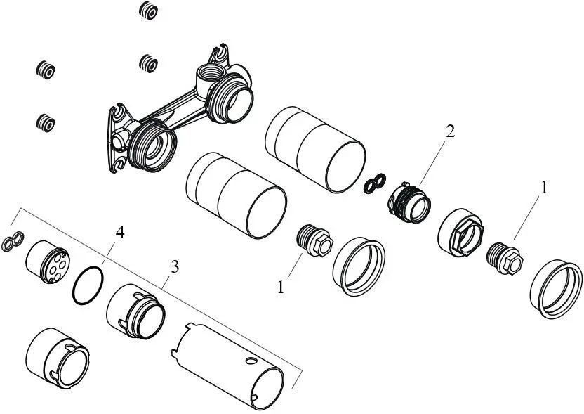 72568000S Set HG Rebris E смеситель для раковины из стены 2 отв. (72568000+13622180)