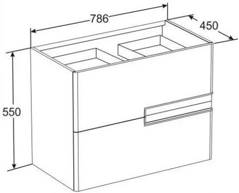 Тумба под умывальник Roca Victoria Nord 80 Ice Edition (ZRU9302731)