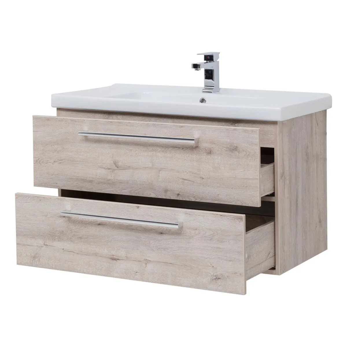 Тумба с раковиной подвесная Dreja Gio 100 см, дуб кантри