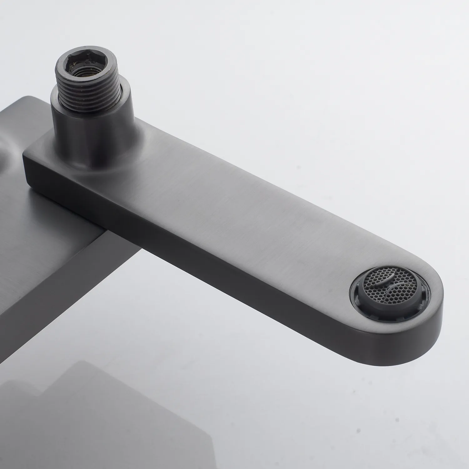 Душевая система Shevanik S4536T, оружейная сталь