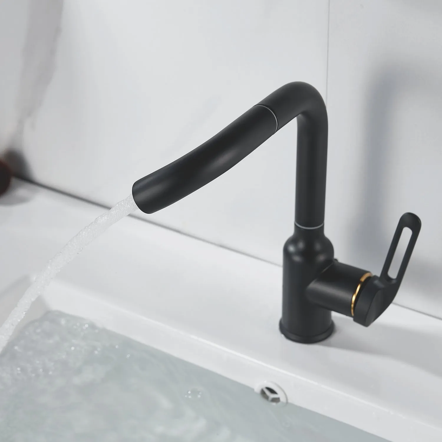 Смеситель для раковины Raffine F201H, черный