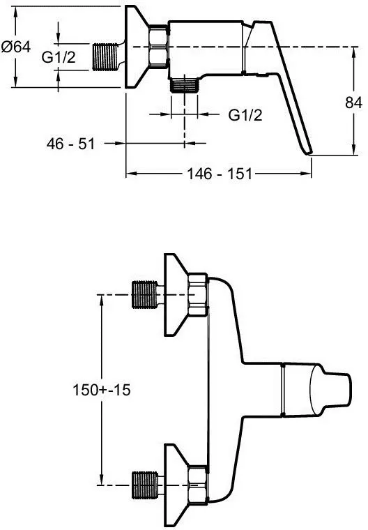 Смеситель для душа Jacob Delafon AIME,матовый черный (E29870-BL)
