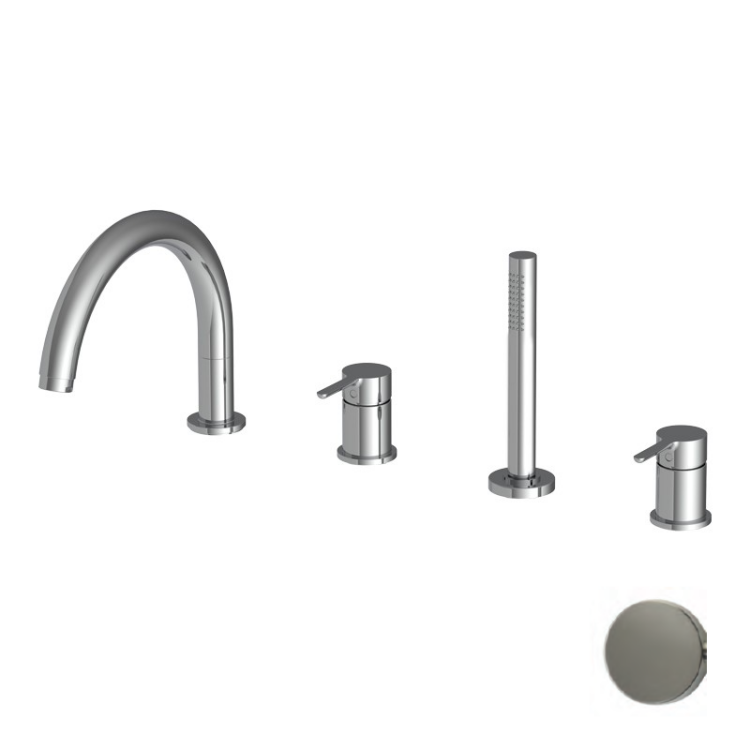 Смеситель для ванны и душа Fima Carlo Frattini Snap, никель брашированный (F3124NSN)