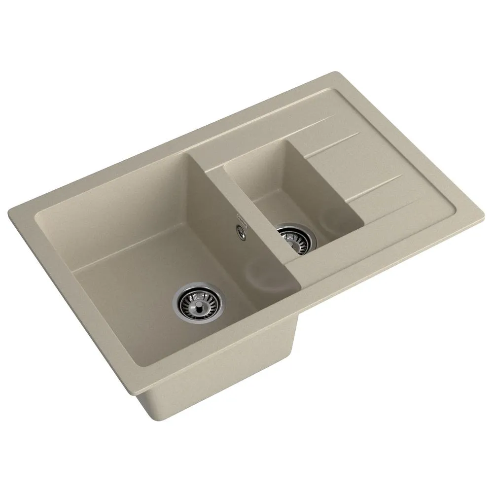 Кухонная мойка GranFest QUADRO 775KL, топаз