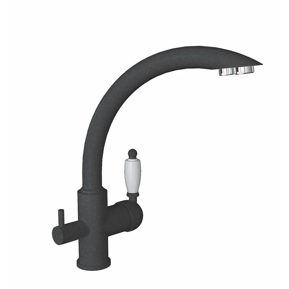 Смеситель для кухни с подключением фильтра Florentina ШАЛЕ 333.25H.2113.102, черный