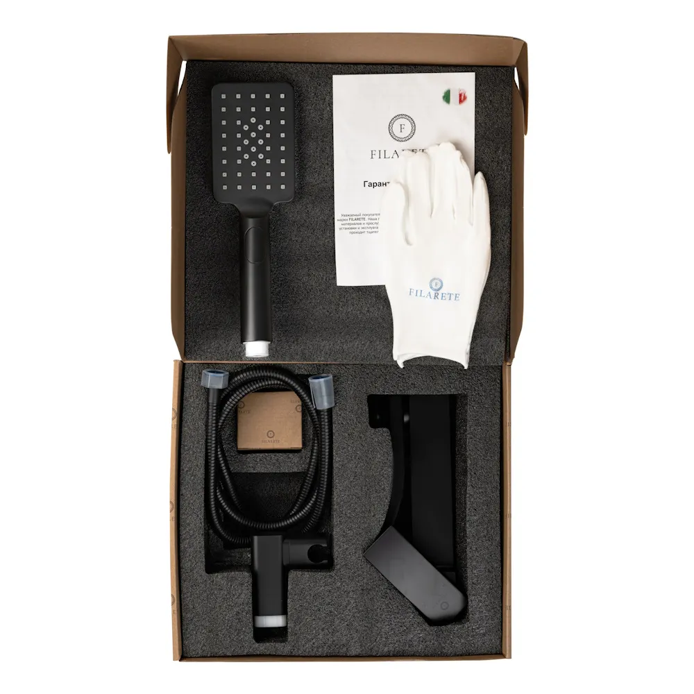 Смеситель для ванны FILARETE Waterfall FL2110BL, черный