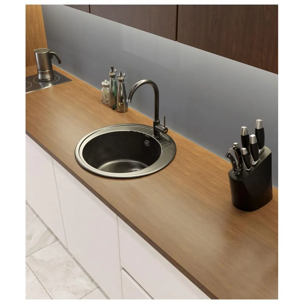 Кухонная мойка GranFest RONDO 520, черный