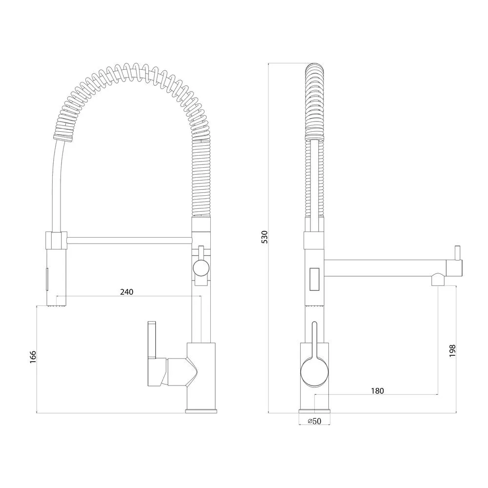 Смеситель для кухни с гибким изливом и подключением фильтра Florentina АКВА 333.31Н.2113.910, хром