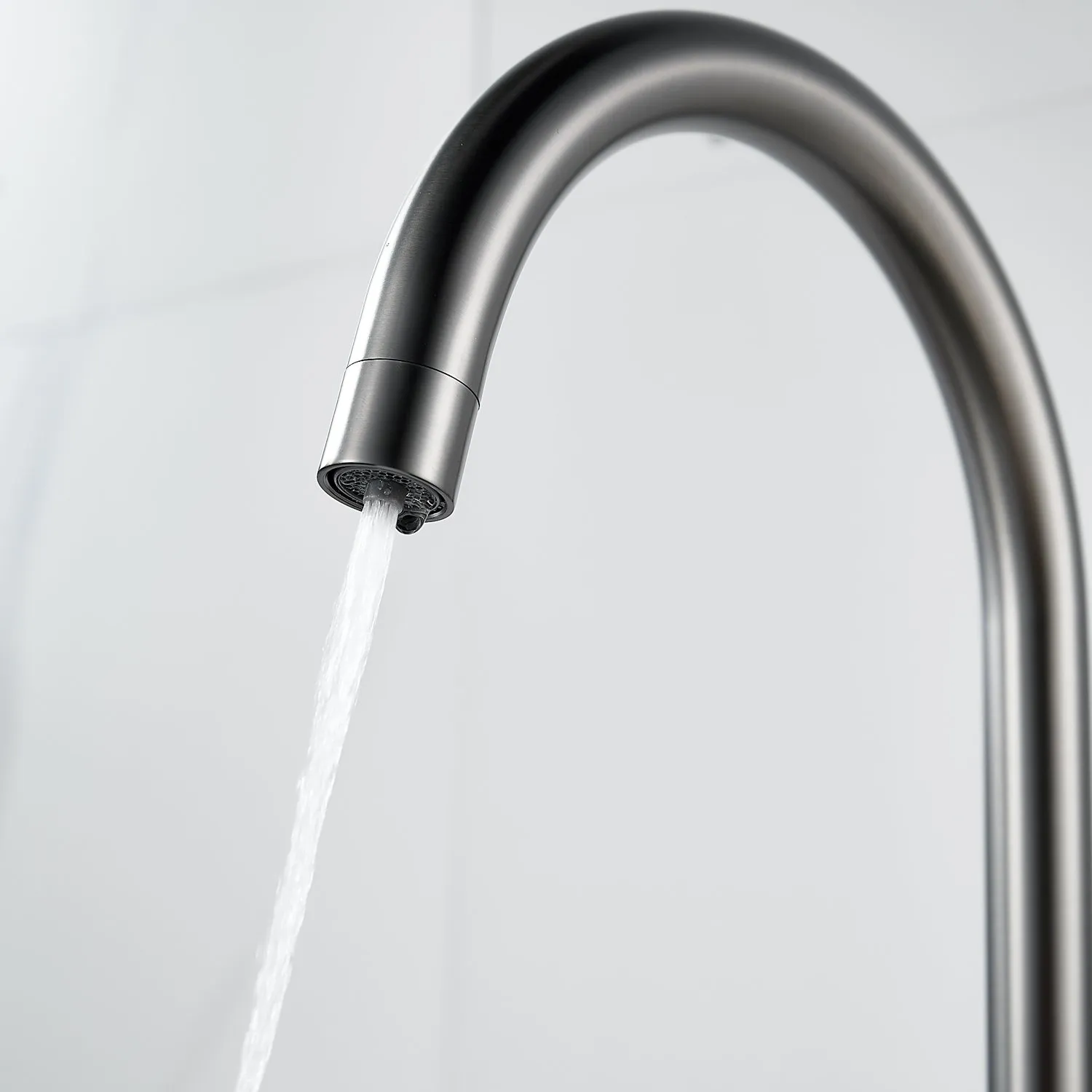 Смеситель для кухни с подключением фильтра воды Raffine F108T, оружейная сталь