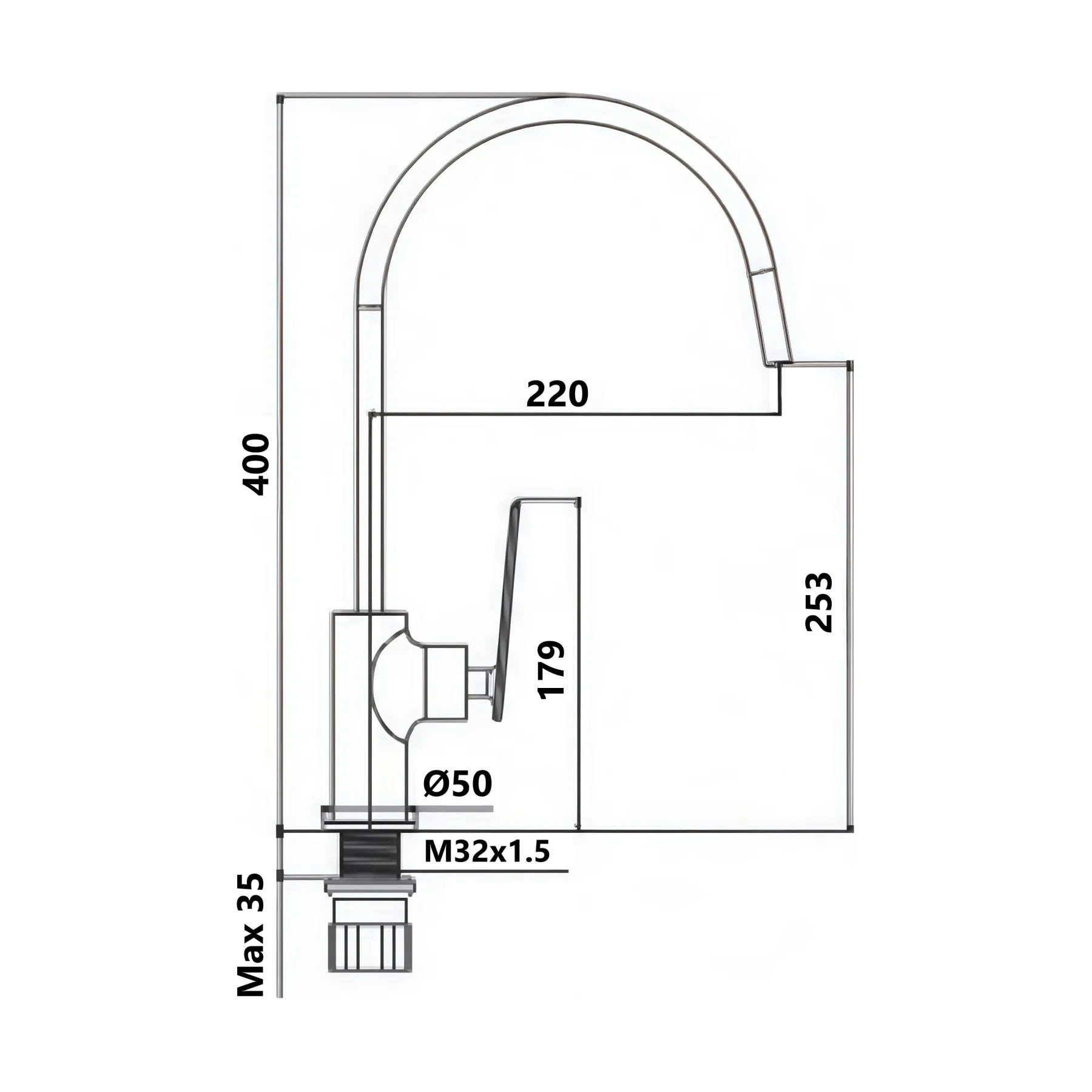 Смеситель для кухни Maretti Campanella CP31RZZ847, золотой сатин