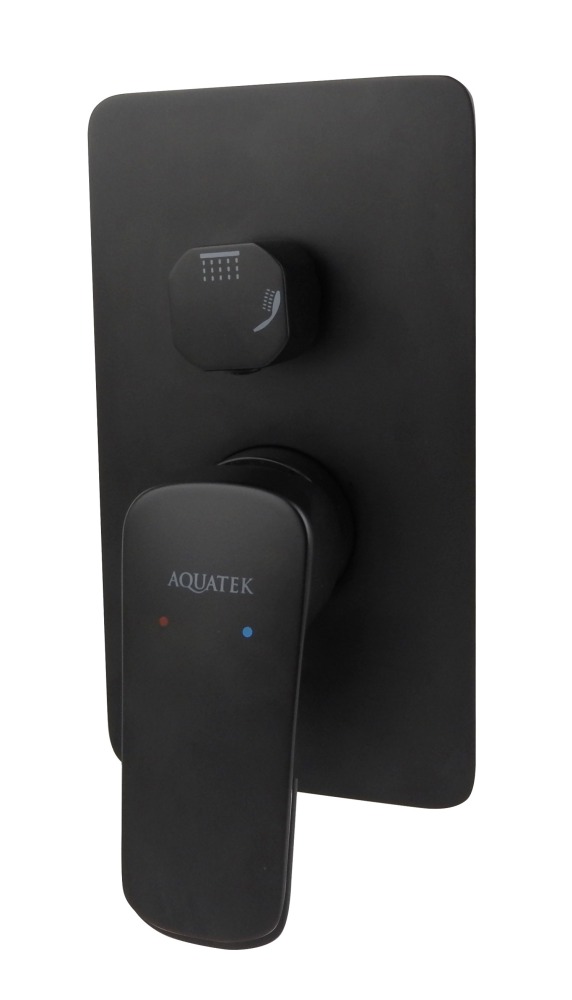 AQ1046MB ВЕГА смеситель для ванны (внешняя и скрытая часть), матовый черный