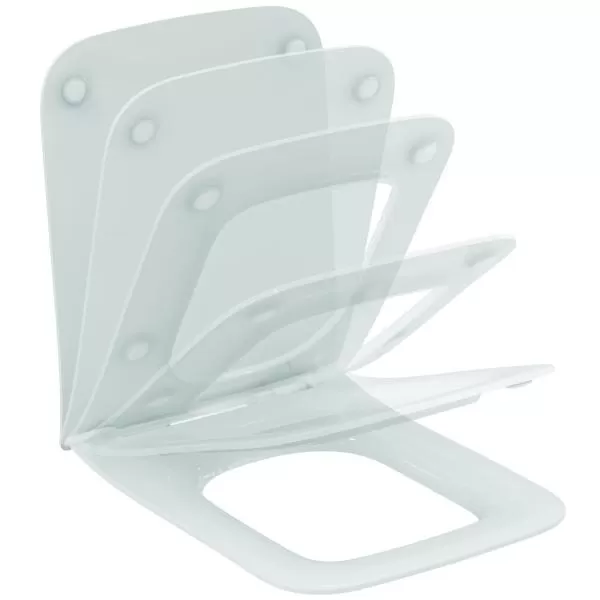 Сиденье с крышкой для унитаза Ideal Standard BLEND CUBE SANDWICH тонкое с микролифтом T521101