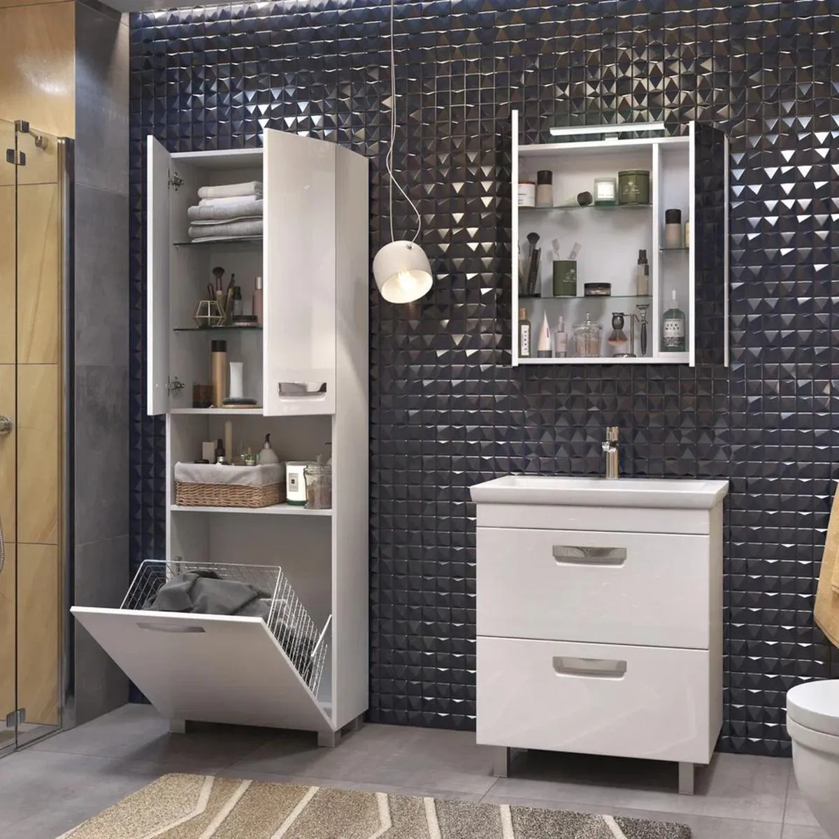 Тумба с раковиной напольная VIGO Plaza tn.PLA.COM.70.2Y, 70 см