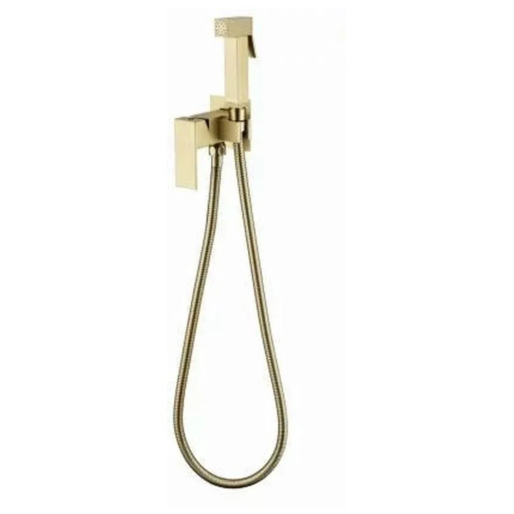 Гигиенический душ со смесителем встраиваемый Grocenberg GB002MG, матовое золото