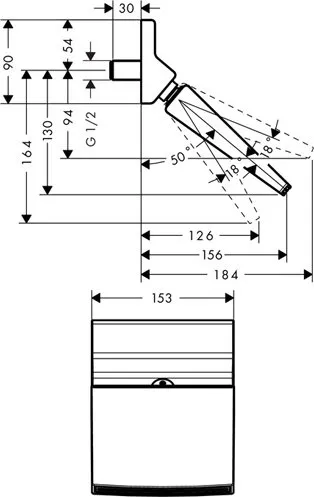 Насадка ливневого душа Hansgrohe 150мм хром (26442000)