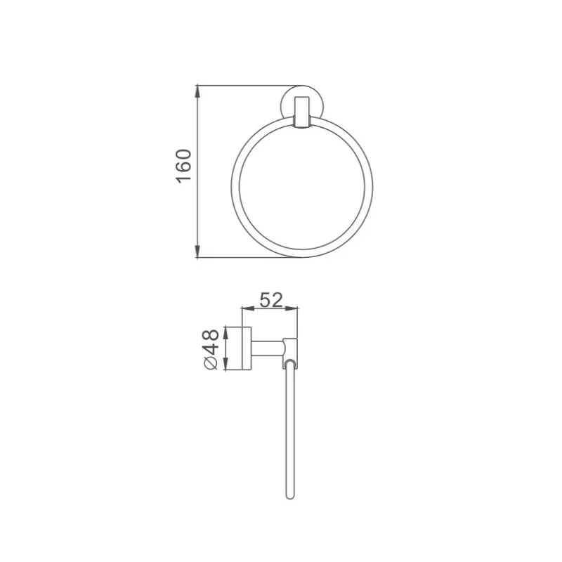 Полотенцедержатель D-Lin D230100, хром