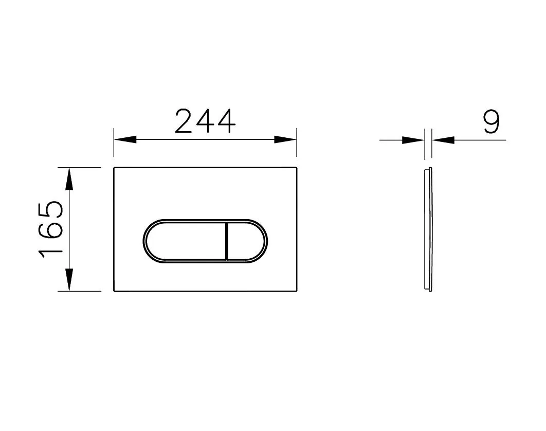 740-2280 Панель смыва Vitra Root Round, хром