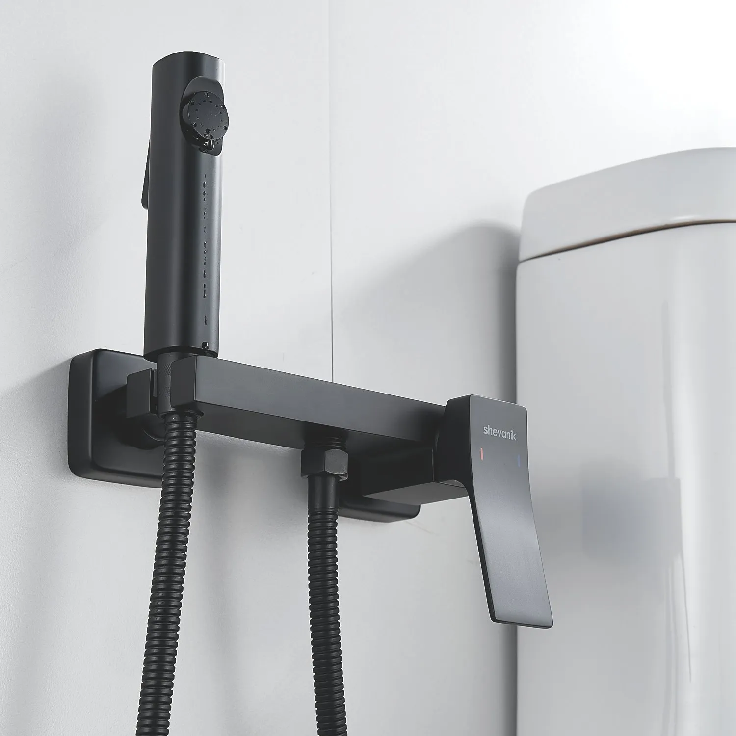 Гигиенический душ со смесителем Shevanik S4005H-1, черный