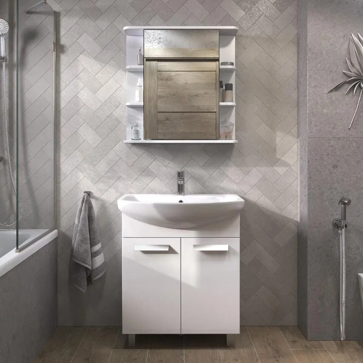 Тумба с раковиной напольная VIGO Hoska 232, 70 см