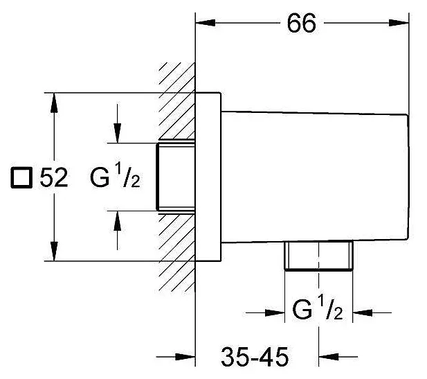 Подключение душевого шланга Grohe Euphoria Cube 27704000 хром