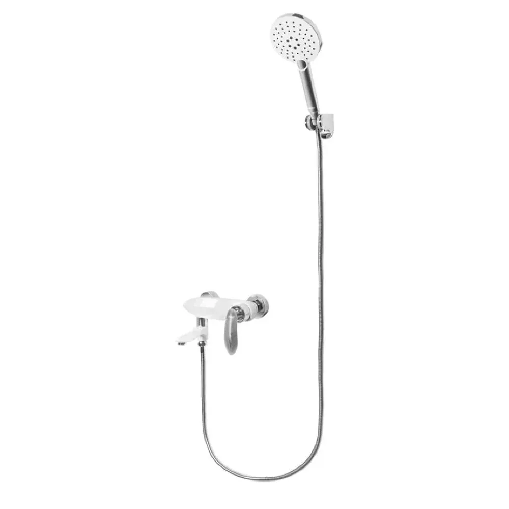 Смеситель для ванны Groсenberg GB8001WC, белый/хром