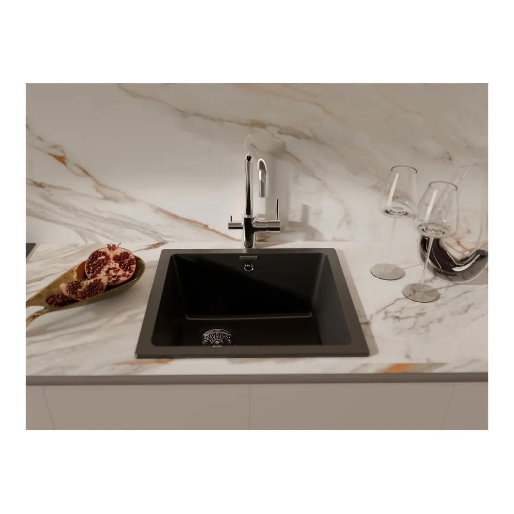 Кухонная мойка Rivelato BERKANA BK-45, черный