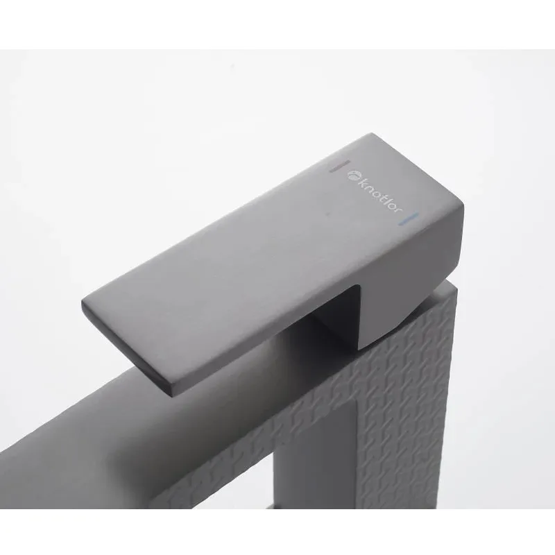 Cмеситель для раковины Knotlor KN-20/GMP, оружейная сталь