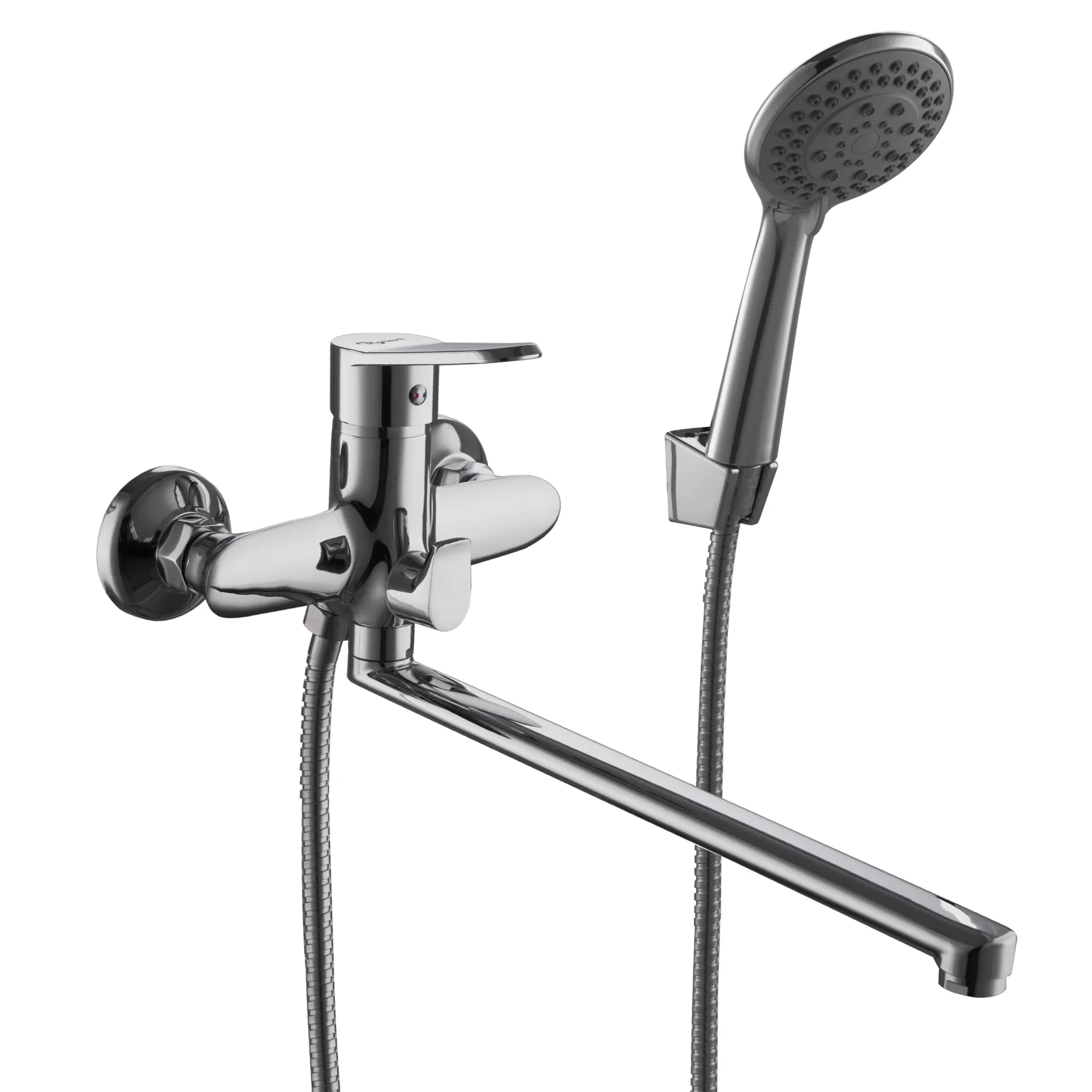 Смеситель ванно-душевой с душевым гарнитуром Plstart хром (PD22053)