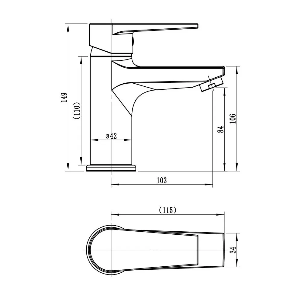 Смеситель для раковины с гигиеническим душем ESKO Budapest black BT27HB, черный