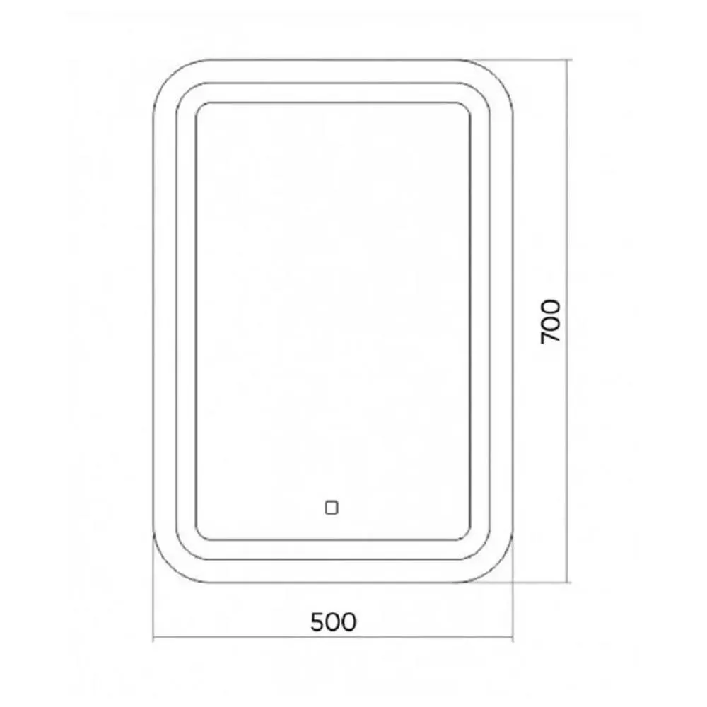 Зеркало Silver Mirrors Malta-Lite 500х700 (открытая подсветка, гор/вер.крепление,сенсорный выкл.)