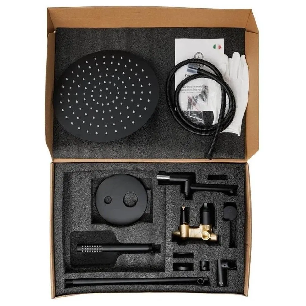 Душевая система встраиваемая FILARETE Roun FL1020BL, черный