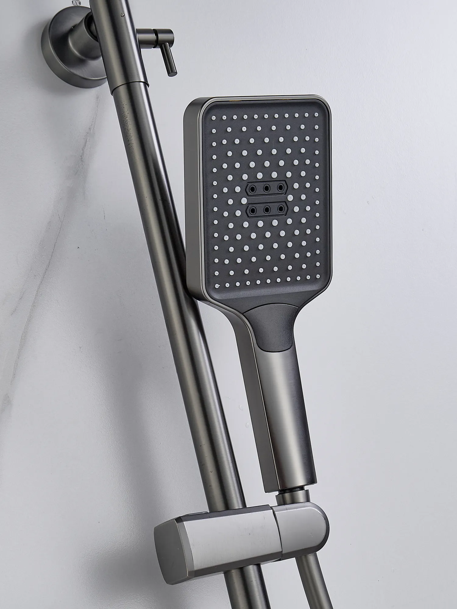 Душевая система Shevanik S4556T, оружейная сталь