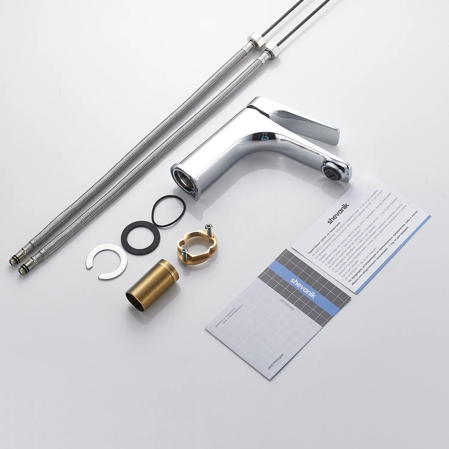 Смеситель для раковины Shevanik S4201, хром