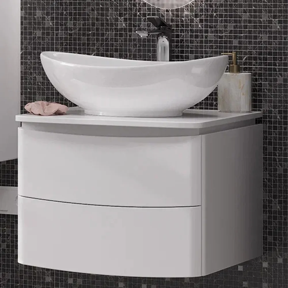 Тумба с раковиной подвесная Velvex Luna tp.LUN.60.2Y, 60 см