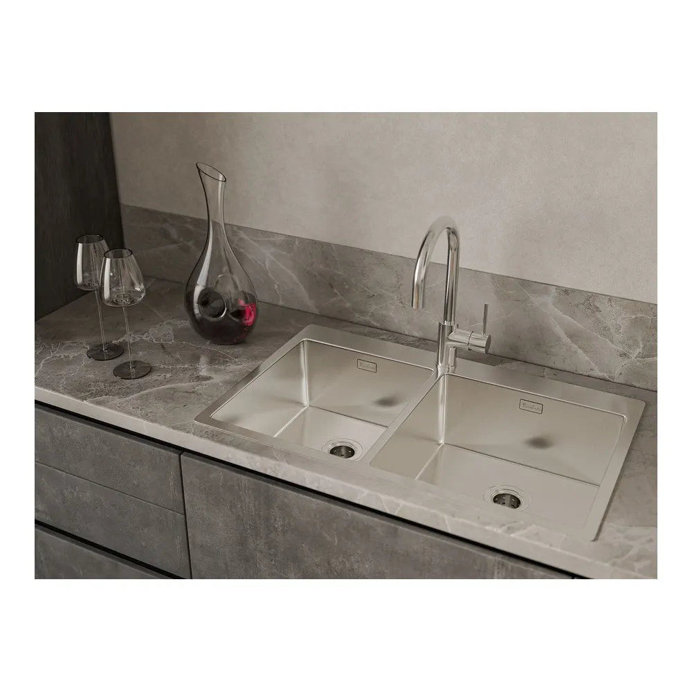 Кухонная мойка Rivelato Rinox 8050 B2, нержавеющая сталь