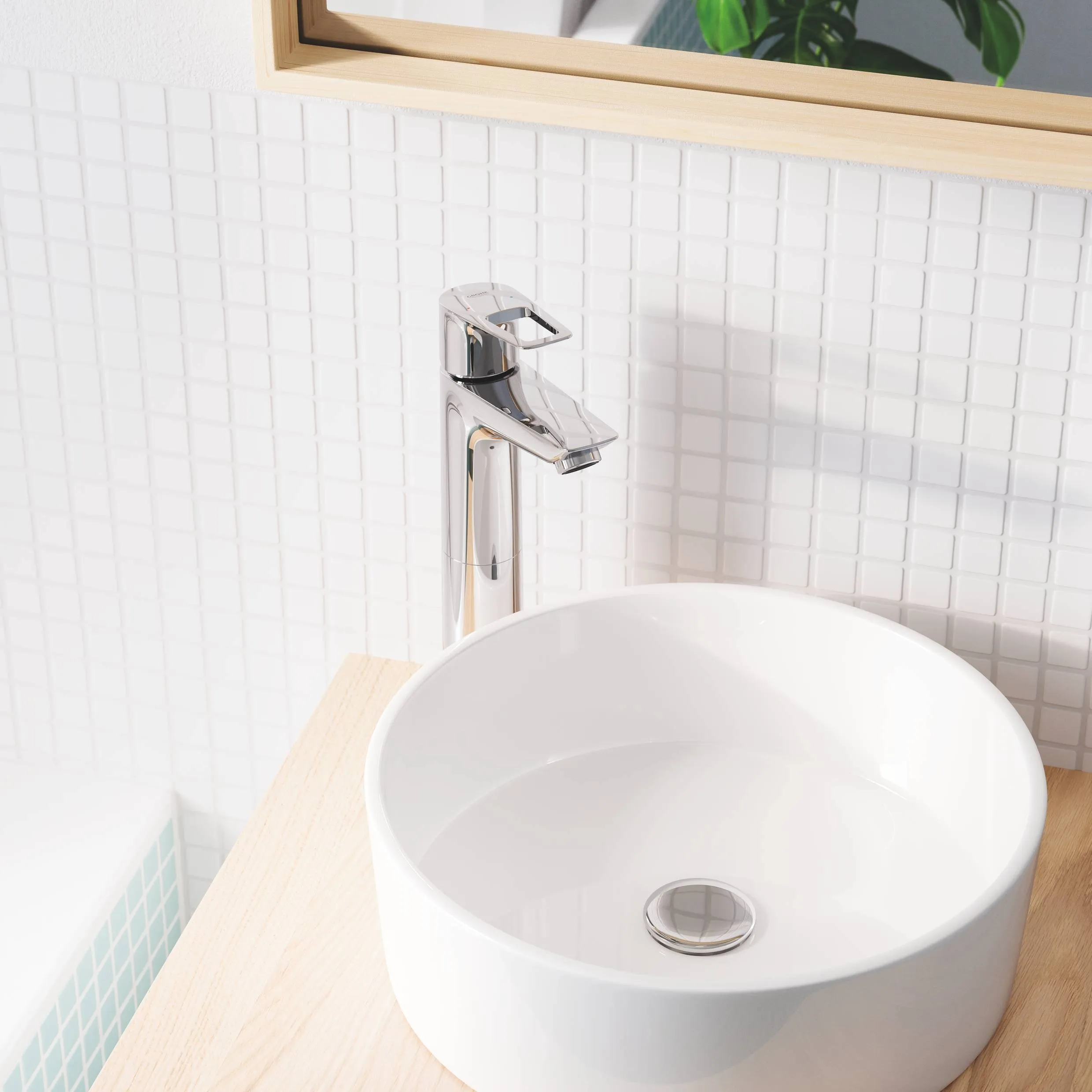 Смеситель для раковины GROHE BauLoop New корпус высокий, хром (арт. 23764001)