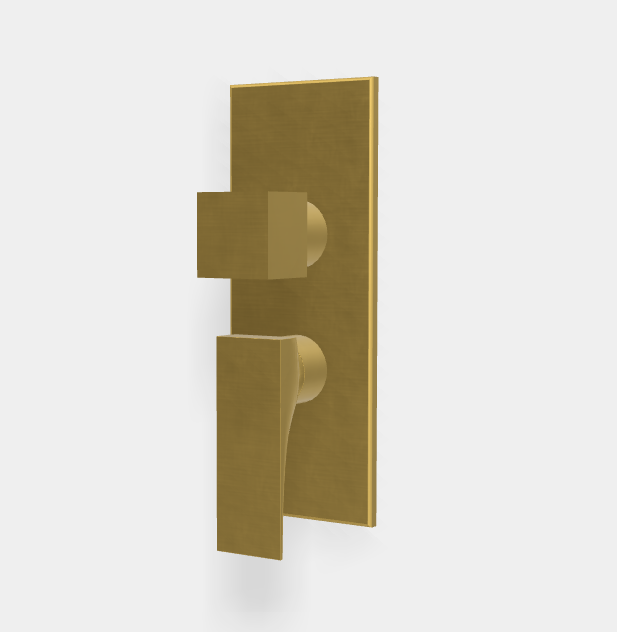 Смеситель для душа Fima Carlo Frattini Zeta, на 2/3 потребителя, брашированное золото (F3969X6OS)