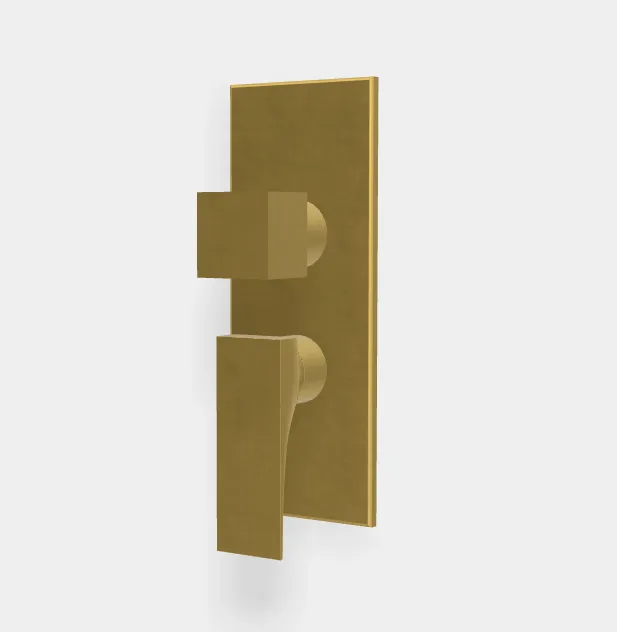 Смеситель для душа Fima Carlo Frattini Zeta, на 2/3 потребителя, брашированное золото (F3969X6OS)