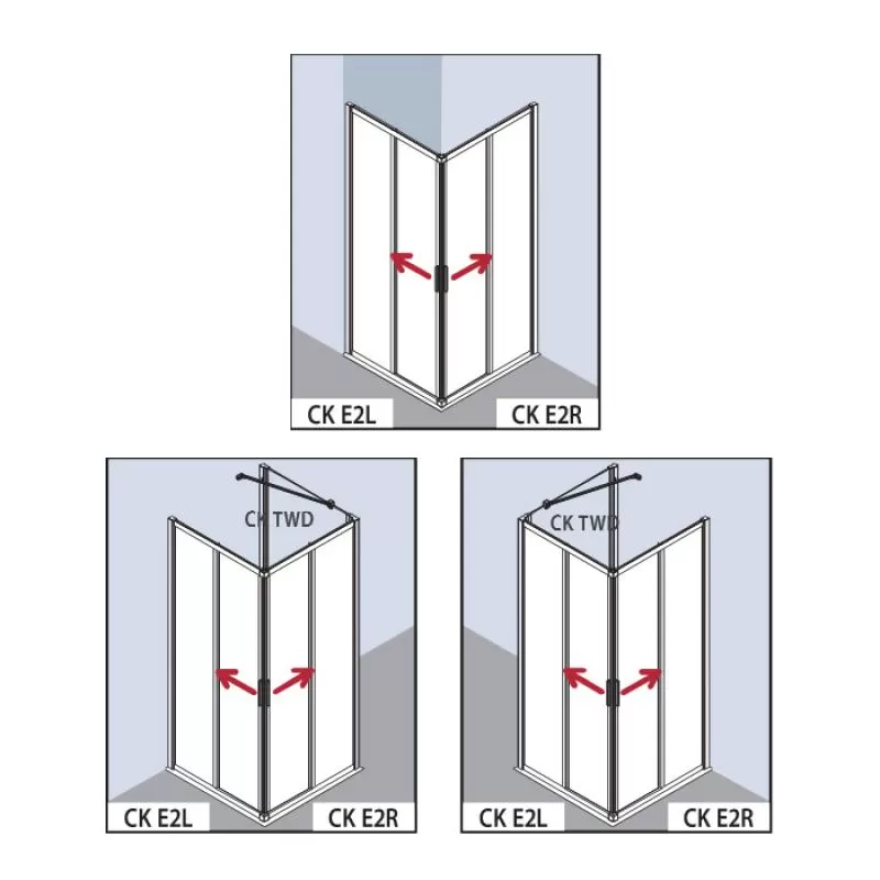 Душевая дверь Kermi Cada XS CKE2L08020VPK 100х200 левая