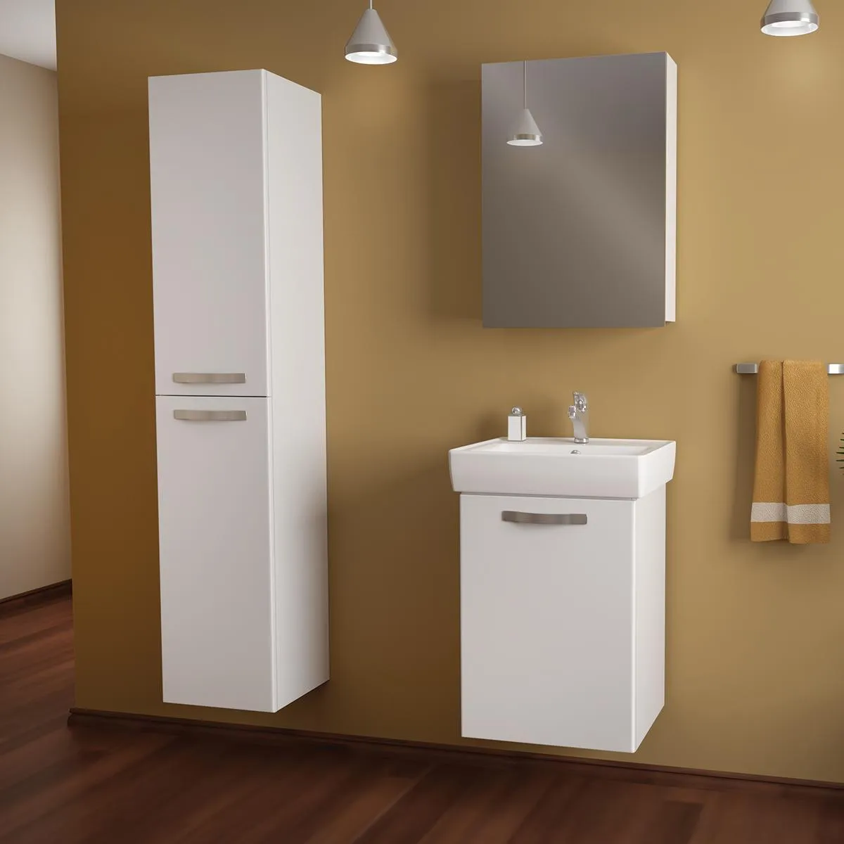 Зеркальный шкаф Dreja Almi 50 см, белый