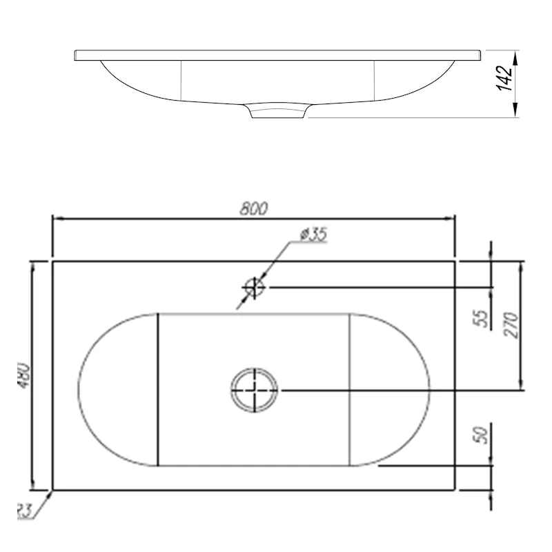 Раковина Florentina Гавана 80 см 10.260.00800.302, антрацит