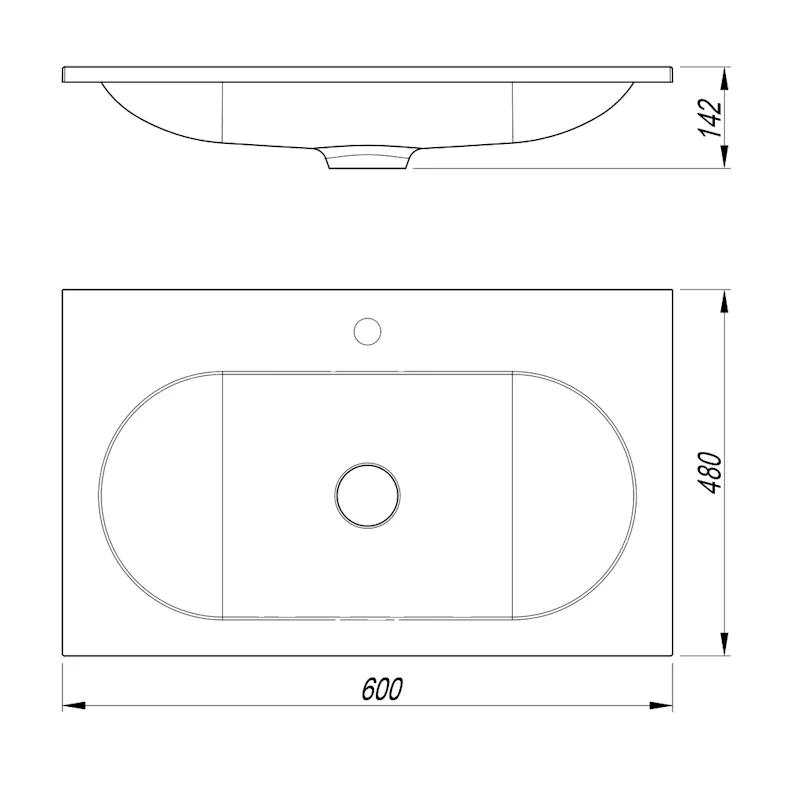 Раковина Florentina Гавана 60 см 10.260.00600.001, белая