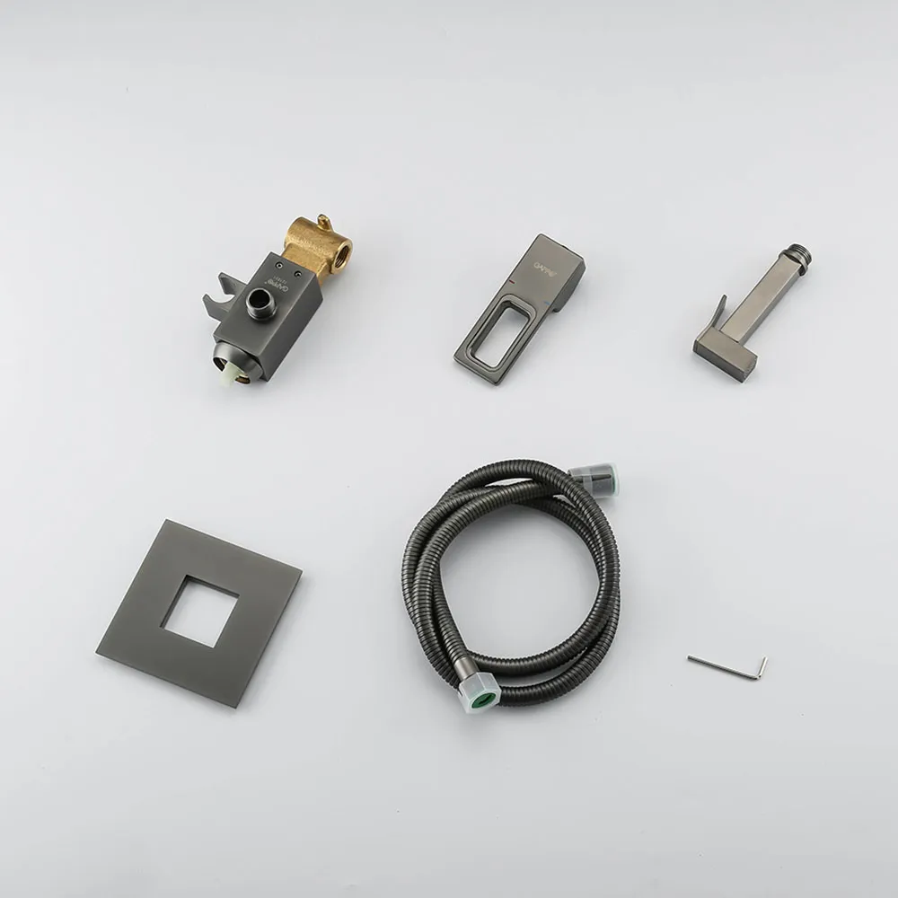 Гигиенический душ со смесителем GAPPO G7217-9, оружейная сталь